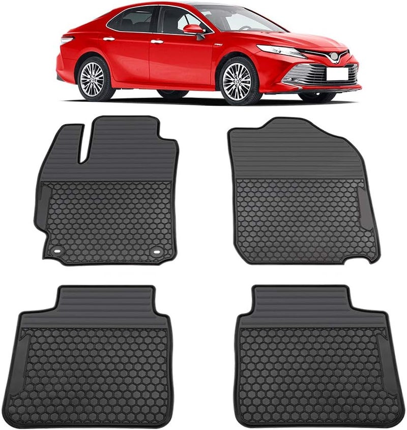 FEELOTAM TeddyTT TRAXAUTO All Weather Floor Mat Liners for Toyota Camry 2012-2017 - Heavy Duty Rubber & Odorless - Image 1