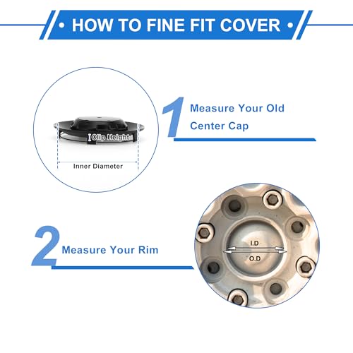 VekAuto 1 Pc Wheel Center Caps Hub Caps Rim Center Caps for Mercedes-Benz C43 1998-2000 Plastic Black Wheel Caps Hubcap Center Covers - Image 4