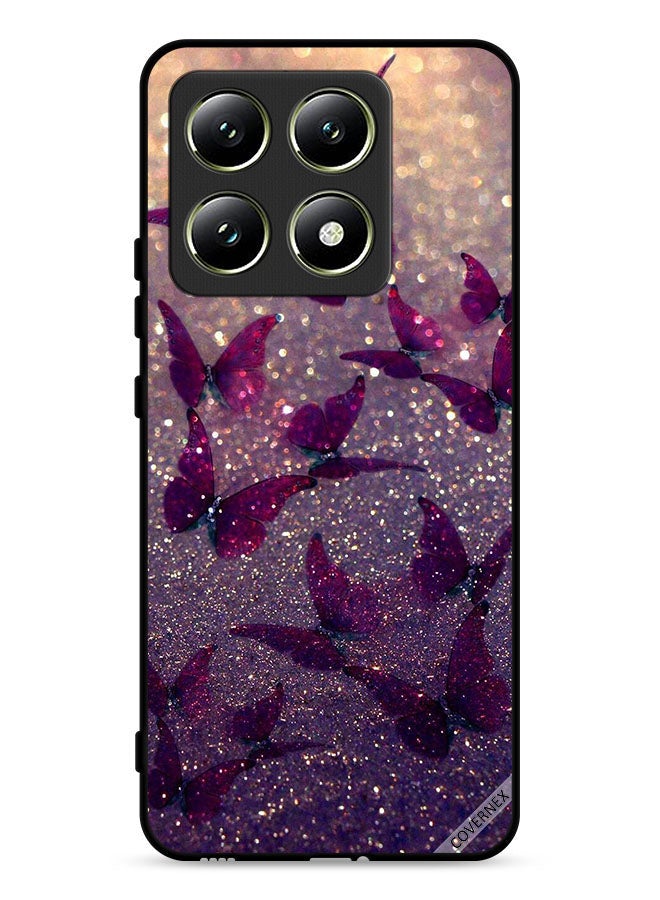 Covernex Xiaomi 14T 5G Protective Case Cover Glitter Butterflies - Image 1