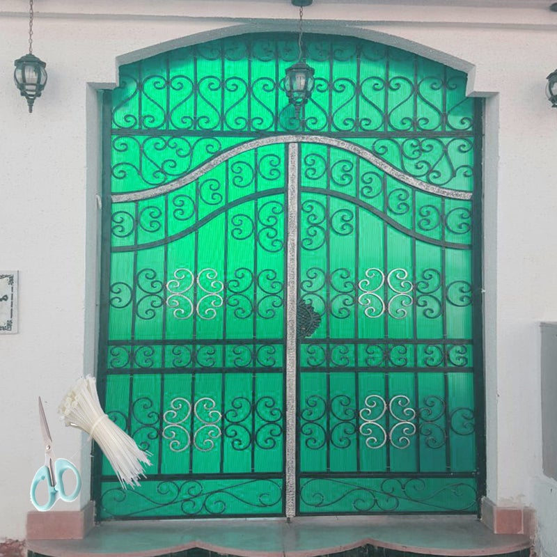 SAI PRASEEDA SAI PRASEEDA UV Resistant 3 X 30 Feet PVC Gate Sheet_Grill Sheet_Gate Covering Sheet_Balcony Saftey Sheet_Privacy Sheet_Green Color_with 1 Scissor_100 Tags SPGST12  - Image 1