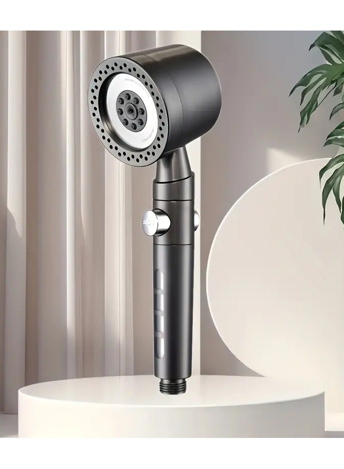 روزينو 1pc رأس دش محمول بالضغط مع 5 أوضاع تدفق المياه القابلة للتعديل، مجهزة بالترشيح، فوهة دش الحمام، رأس دش، أجهزة الحمام، إكسسوارات الحمام، الاستمتاع بتجربة استحمام فاخرة هدية عيد الحب - Image 2