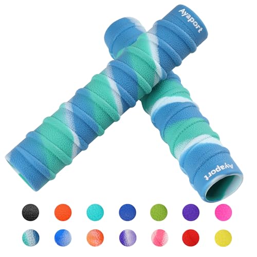 Ayaport Kayak Paddle Grips Non-Slip Silicone Wraps Blister Prevention Kayaking Accessories for Take-Apart Paddles (Blue-Green) - Image 1
