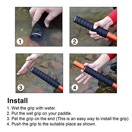 Ayaport Kayak Paddle Grips Non-Slip Silicone Wraps Blister Prevention Kayaking Accessories for Take-Apart Paddles (Blue-Green) - Image 3