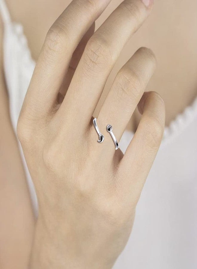 MANBU Sterling Silver Semicolon Ring for Women: I am Enough Keep Going Ring Engraved Inspirational Message Supporting Jewelry Gifts for Daughter Sister (I am enough) - Image 5