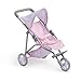 JC Toys  Berenguer Boutique 3 Wheeled Folding Doll Jogger Stroller  Pink  Ages 3 - Image 2