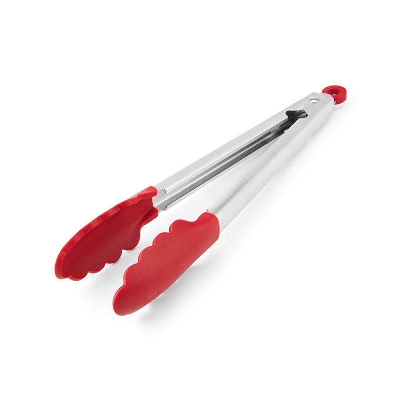 KitchenAid Silicone Stainless Steel Tongs, 12 Inch, Red - Image 2