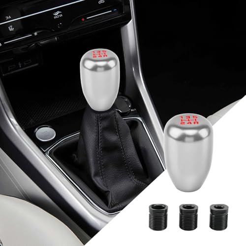 Zufoty Car Gear Shift Knobs Manual Transmission Shift Knob 5 Speed Car Stick Shift Knob with Adapter Aluminum Alloy Shift Lever Knob Universal Car Interior Accessories for Manual Car - Image 1