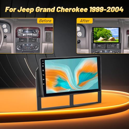 EKAT Android 2G64G Car Radio for Jeep Grand Cherokee 19992004 9 Inch HD Touch Screen Stereo with Wireless Carplay Android Auto EQWiFiGPSSWCSplit Screen AHD Rear View Camera - Image 3