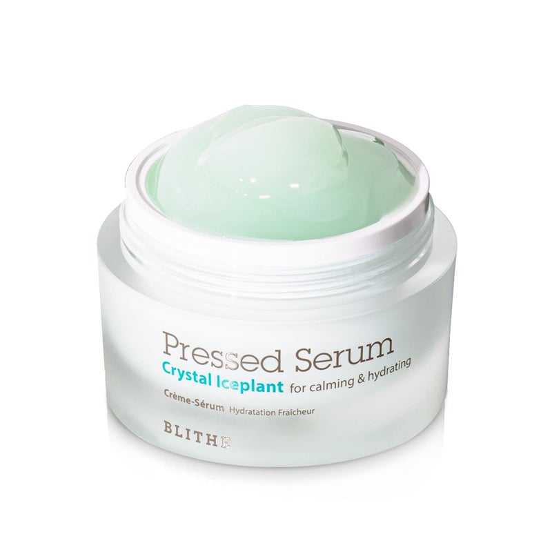 BLITHE Pressed Serum Crystal Iceplant Face Moisturizing Gel - Kbeauty Best Skin Cream for Dry Skin, Korean Serum for Combination Skin & Redness Relief, Face Moisturizer for Dry Skin Cream 1.68 Oz - Image 1