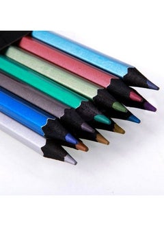 MXXGMYJ 12 Count Metallic Colored Pencils Assorted Coloring Pencil Set Wooden Drawing Pencils For Art Drawing Adult Coloring Book  - Image 4
