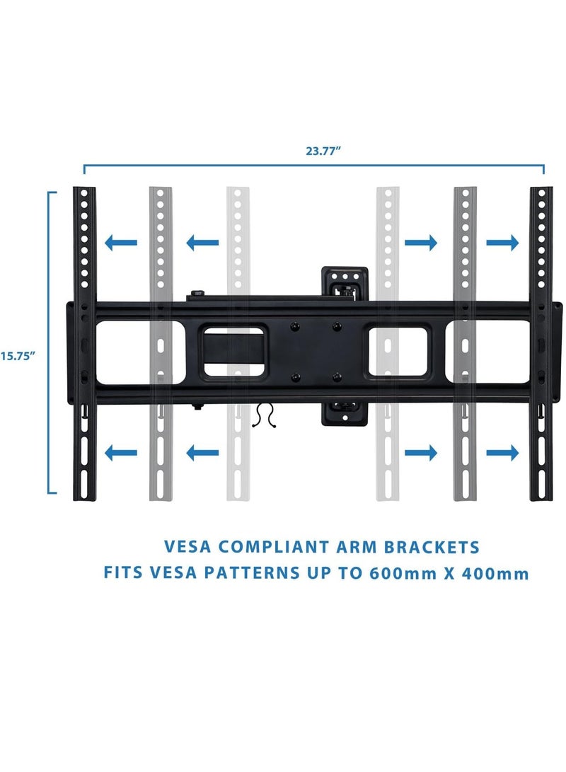 ELTRAZONE Articulating TV Wall Mount Arm, Fits 37-70 Inch TVs, Up to VESA 400x400 and 600x400, 17 Extension from Wall, 77 Lbs Capacity - Image 4