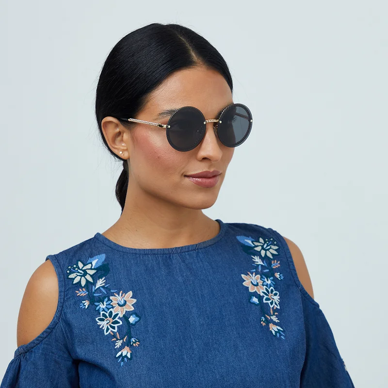 بلاك أوت Women's نظارة شمسية نسائية BlackOut RISE من Eyewa - دائرية للنساء