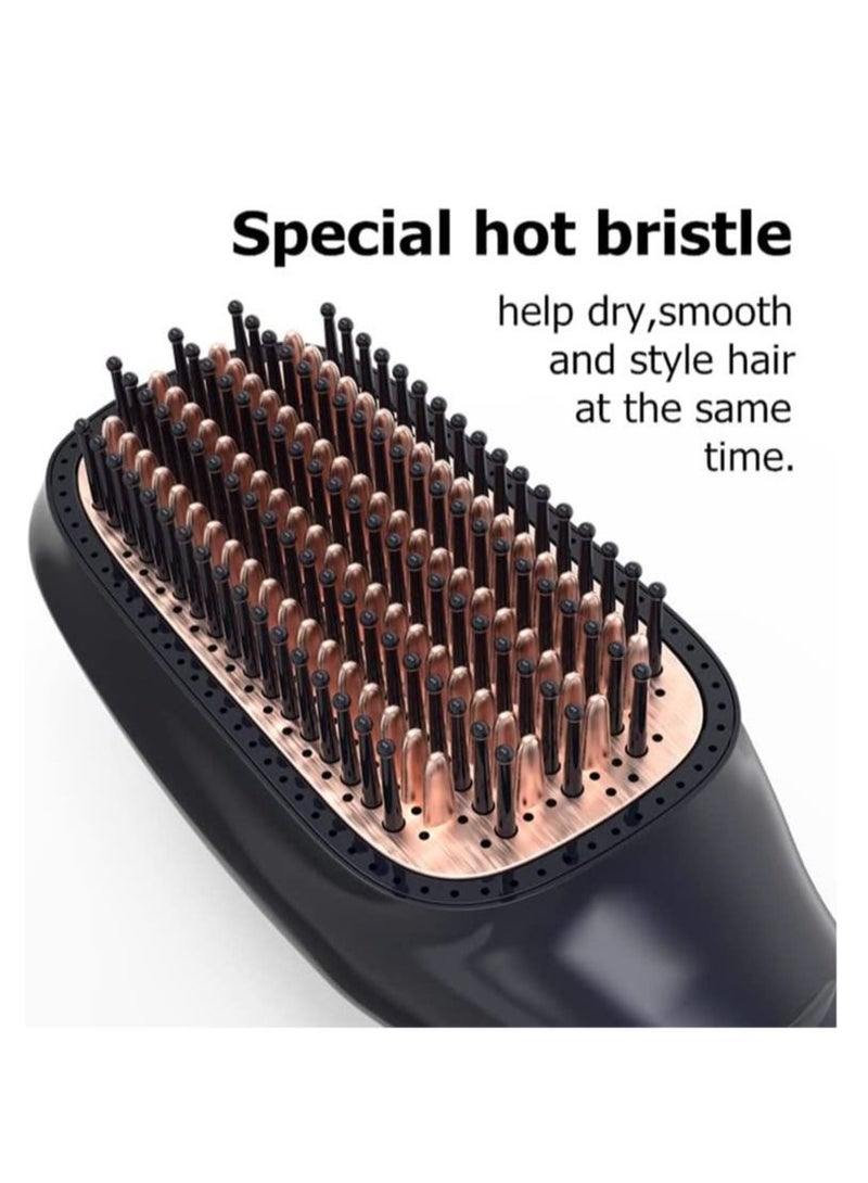 2 In 1 Professional Hair Dryer Brush Negative Ion Blow Dryer Straightening Brush Hot Air Styling Comb Electric Hair Straightener Styler - Image 2