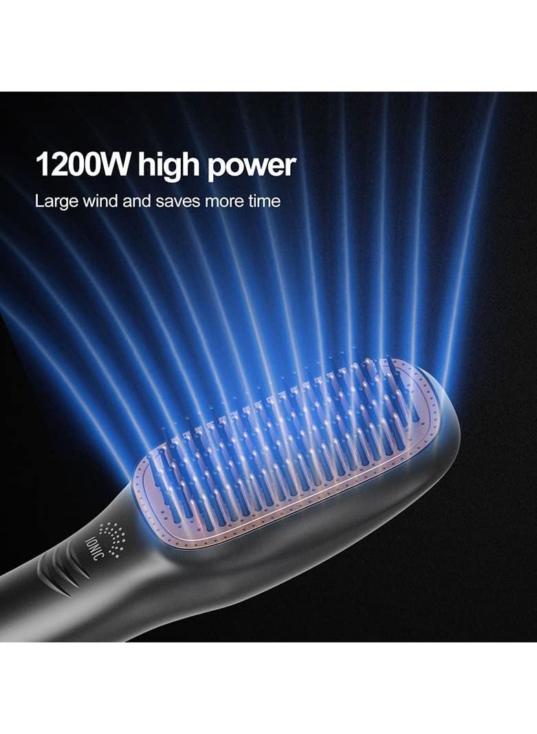 2 In 1 Professional Hair Dryer Brush Negative Ion Blow Dryer Straightening Brush Hot Air Styling Comb Electric Hair Straightener Styler - Image 5