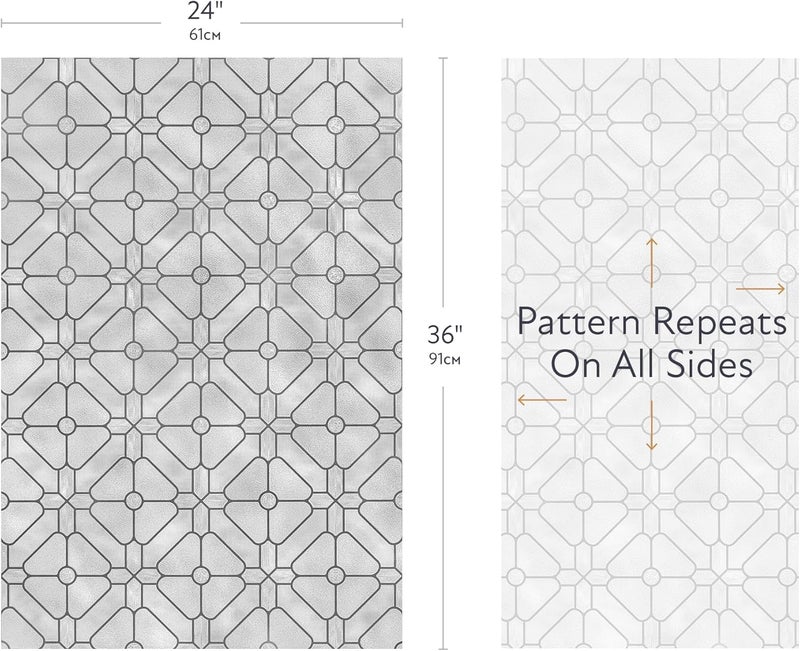 Artscape Aster 24 x 36 Inch Window Film, Made in USA – Provides Privacy, Non-Adhesive, Textured Leaded Glass Pattern, UV Protection, Easy to Apply and Removable - Image 3