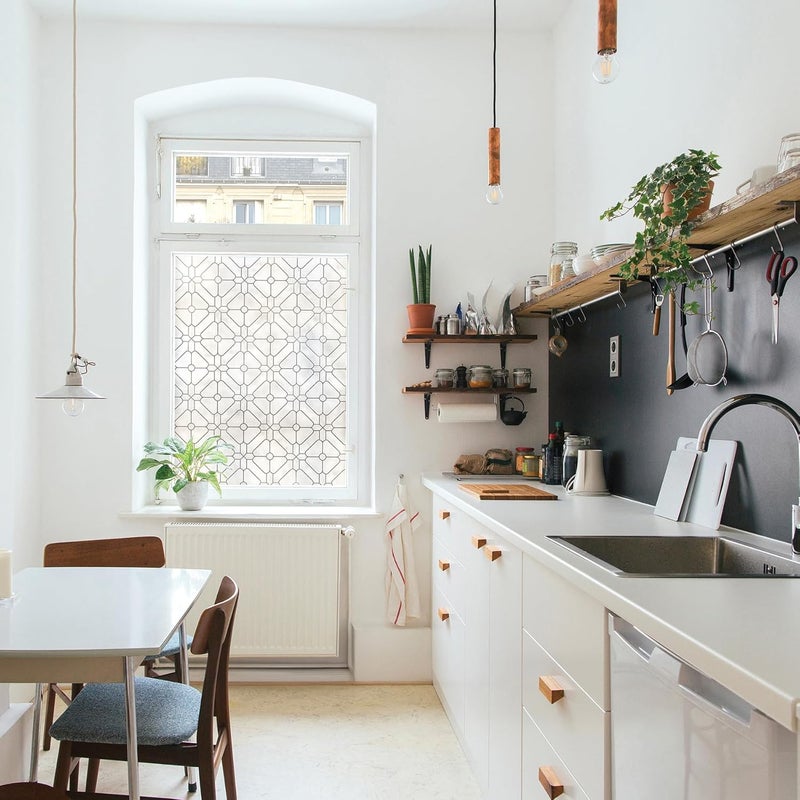 Artscape Aster 24 x 36 Inch Window Film, Made in USA – Provides Privacy, Non-Adhesive, Textured Leaded Glass Pattern, UV Protection, Easy to Apply and Removable - Image 2