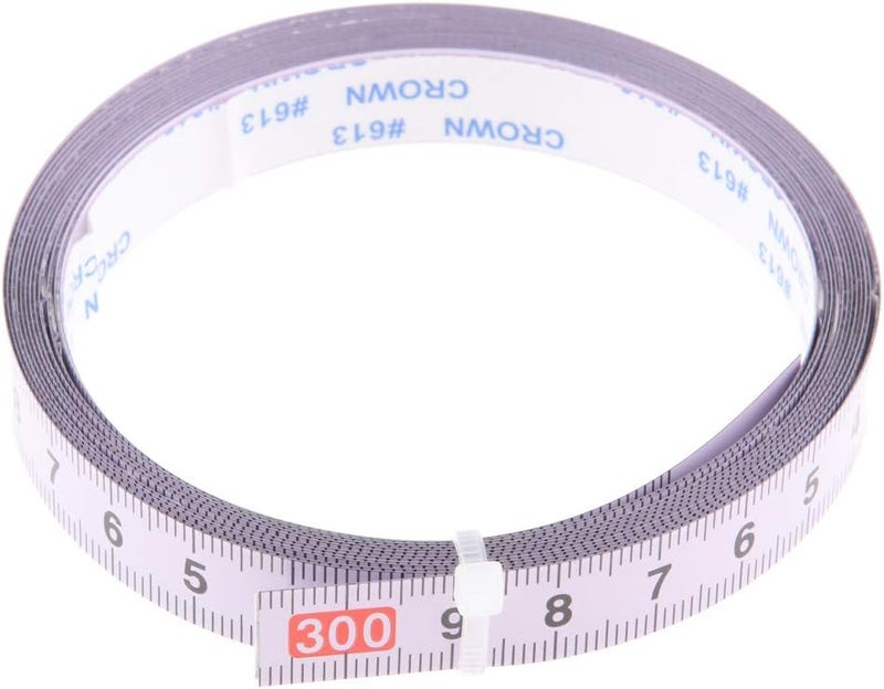 كلاراكو شريط مسار منشار طاولة مائل شديد التحمل وقابل للقطع، ذاتي اللصق، مسطرة فولاذية مترية، أدوات نجارة، أبيض، من اليمين إلى اليسار (300 سم 0) - Image 3