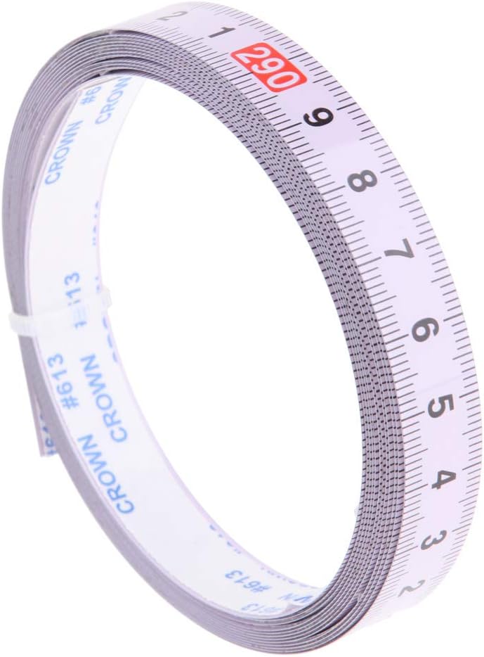 كلاراكو شريط مسار منشار طاولة مائل شديد التحمل وقابل للقطع، ذاتي اللصق، مسطرة فولاذية مترية، أدوات نجارة، أبيض، من اليمين إلى اليسار (300 سم 0) - Image 1