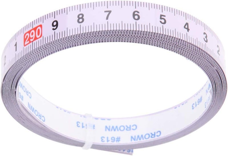 كلاراكو شريط مسار منشار طاولة مائل شديد التحمل وقابل للقطع، ذاتي اللصق، مسطرة فولاذية مترية، أدوات نجارة، أبيض، من اليمين إلى اليسار (300 سم 0) - Image 2