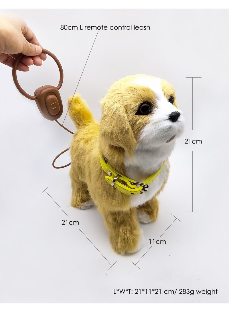 لعبة كلب مشي تفاعلية مع طوق تحكم عن بعد للأطفال، لعبة كلب ناعم إلكتروني، لعبة كلب تفاعلية واقعية للأطفال من 2 إلى 14 سنة هدية للفتيات والفتيان - Image 2