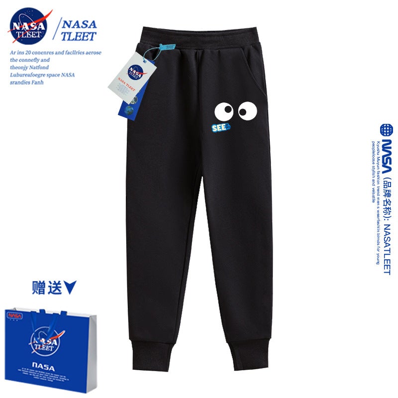Nasa Joint-Name Boys' Sweater Medium And Big Children'S Eyes See Loose Casual Long-Sleeved Top All-Matching - Image 1