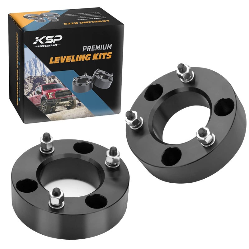 KSP PERFORMANCE KSP 2.5" Front Leveling Lift Kits for F150 2004-2026, 2.5in Chassis Level Kit Compatible With Expedition 2003-2018, Mark LT, 2pcs Auminum Suspension Strut Spacers Work On shock Absorber - Image 1