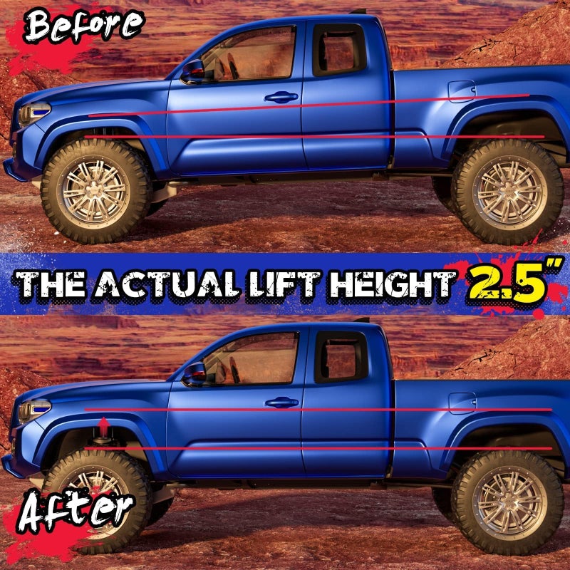 KSP PERFORMANCE KSP 2.5" Front Leveling Lift Kits for F150 2004-2026, 2.5in Chassis Level Kit Compatible With Expedition 2003-2018, Mark LT, 2pcs Auminum Suspension Strut Spacers Work On shock Absorber - Image 5