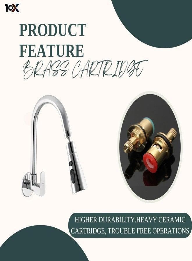 10X Rotatable Brass Kitchen Sink Tap ER-889223 Rotatable Neck Multiple Mode Function (3 Flow Mode) - Image 4