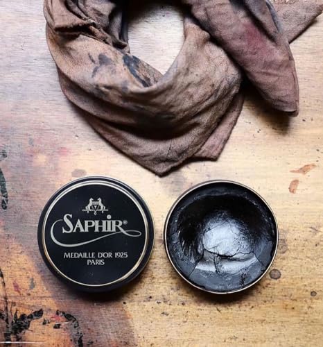 Saphir سافير ميدال دو أور بات دي لوكس - شمع طبيعي لتلميع الأحذية الجلدية - 100 مل - كستنائي - Image 2
