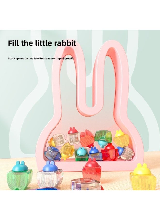 Generic Styling Baby Commemorative Fetal Hair Storage Storage Box Creative Transparent Baby Bear Baby Toddler-Color:Sea Whale Blue Rabbit Baby Teeth Box [color Box] 320g  - Image 4