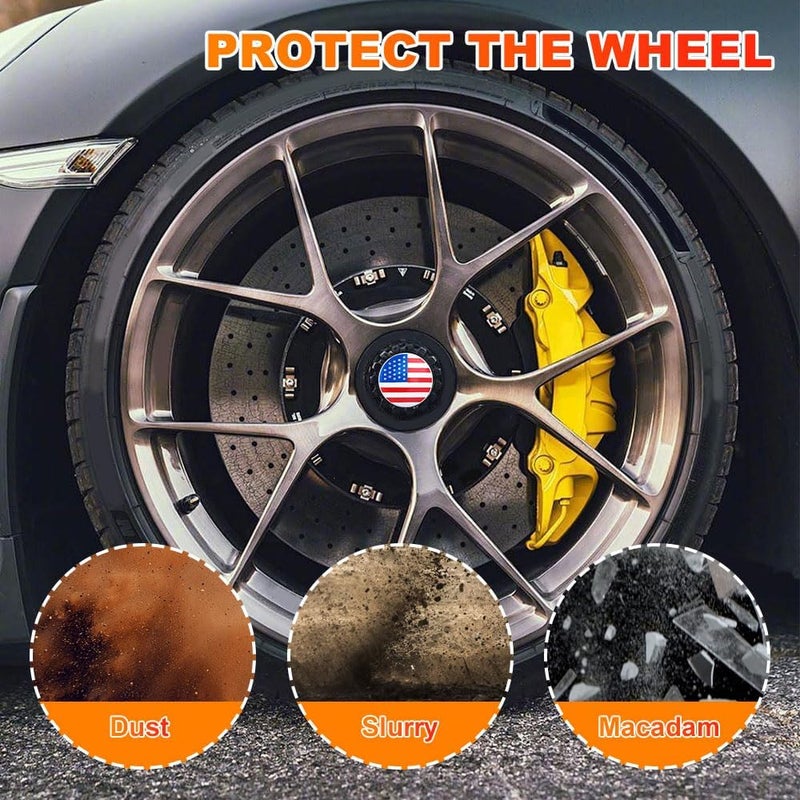 HEVLE 4PCS American Flag Wheel Center Caps, Center Caps for Rims, Car Wheel Center Rims Stickers Decals, Automotive Exterior Accessories Waterproof & Rustproof Wheel Hub Cap for Car (Colorful) - Image 3
