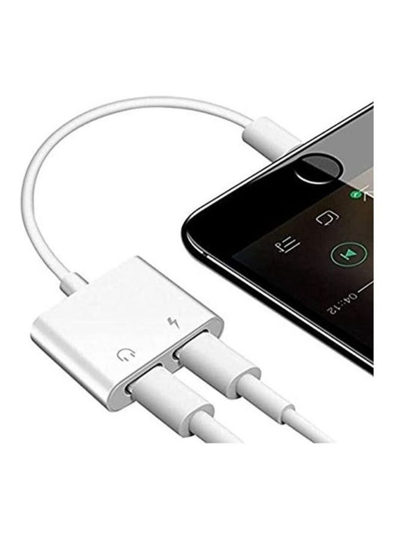 Generic 2 in 1 Lightning to 3.5mm Audio Jack and Charger Adapter for iPhone  - Image 2