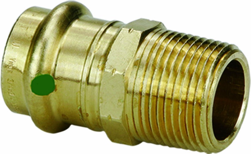 Viega 79215 ProPress Zero Lead Bronze Adapter with Male 1/2-Inch by 1/2-Inch P x Male NPT, 10-Pack - Image 1