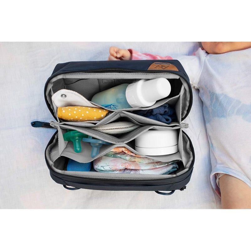 Peak Design Tech Pouch, Midnight, Electronics Organizer for Travel or Everyday Carry, Origami-Style Storage, Cable Pass-Through, Weatherproof Recycled Nylon, Gear Carry Bag for Men and Women - Image 2