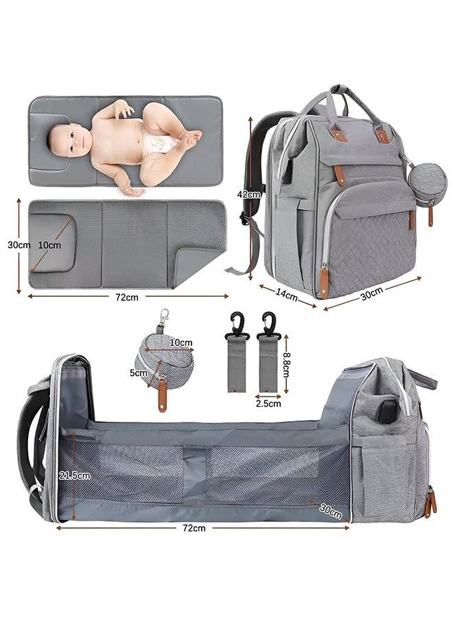 Occuwzz - Versatile Waterproof Diaper Bag Backpack with Changing Pad Stroller Straps and Pacifier - Image 1