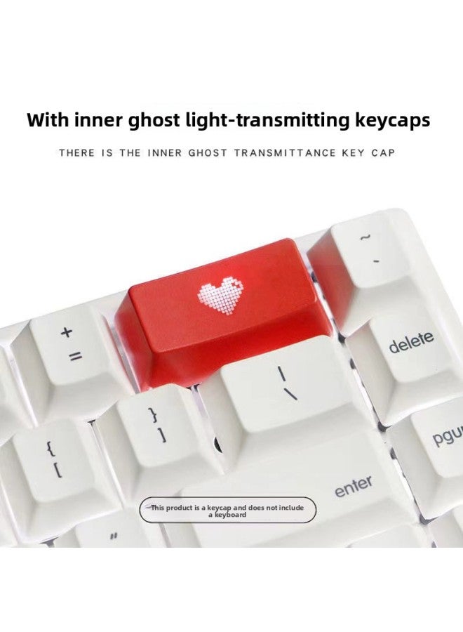 Personalized Mechanical Keyboard Key Cap Personalized Transparent Red Black Transparent Key Cap Single Keyboard Key Diy Generation Hair 