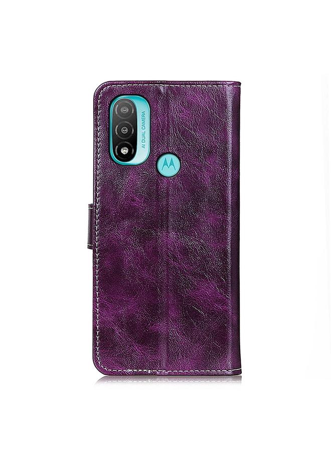 S-TOP Case For Motorola Moto E40/E20/E30/Lenovo K14 Plus Retro Crazy Horse Texture Horizontal Flip Leather Phone Case - Image 3