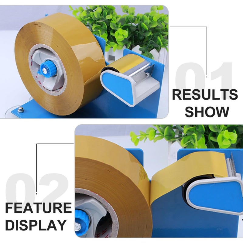 Desktop Tape Dispenser Tabletop Tape Cutter 23x14x5.5cm for Office Packing Supply - Image 4