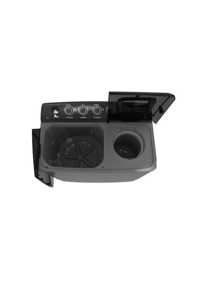 GENERAL SUPREME 14 kg Twin Tub Semi-Automatic Washing Machine, Large pulsator, Air Dry function, Dark Grey/Black, GSTT14XTB - Image 4