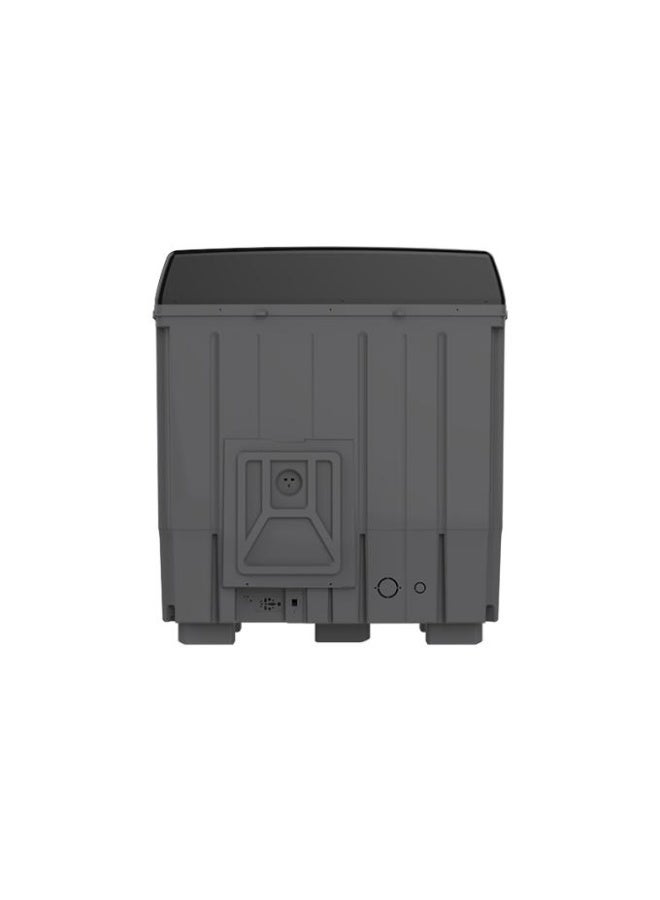 GENERAL SUPREME 14 kg Twin Tub Semi-Automatic Washing Machine, Large pulsator, Air Dry function, Dark Grey/Black, GSTT14XTB - Image 2