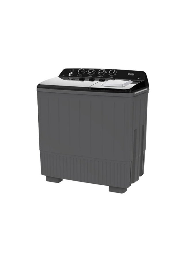 GENERAL SUPREME 14 kg Twin Tub Semi-Automatic Washing Machine, Large pulsator, Air Dry function, Dark Grey/Black, GSTT14XTB - Image 5