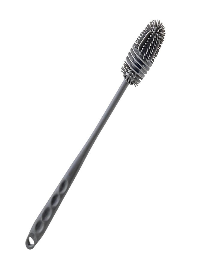 Brivora Enterprise Silicone Bottle Cleaning Brush with Long Handle for Deep Cleaning Water Bottles, Vases, Containers & Kitchen Glassware | Multipurpose Brush for Home Kitchen Use – Blue - Image 1