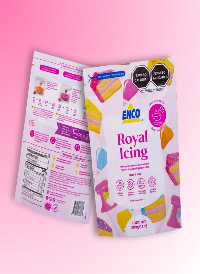 ENCO White Royal Icing Mix Vanilla flavor, Icing for Decorating Cookies (1.1 lb (500GR)) - Image 2