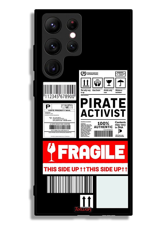Tolwak Samsung Galaxy S22 Ultra 5G Protective Case Cover Private Activist Fragile Sticker - Image 3