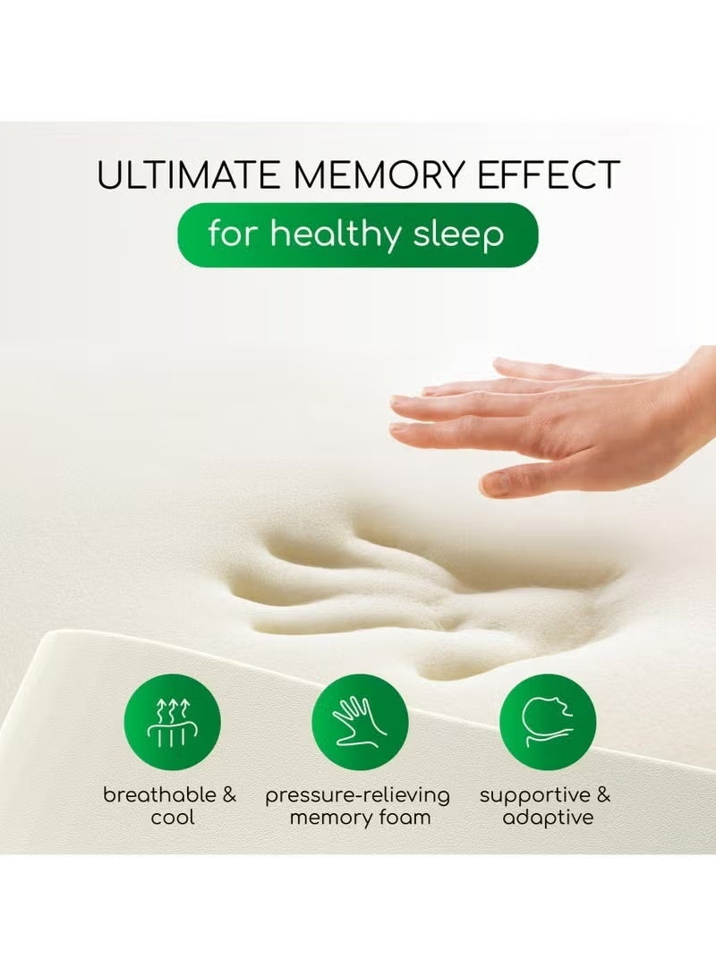 Miral Memory Foam Sleeping Pillow – Breathable Cooling Fabric – Removable & Washable Cover – Ergonomic Neck Support – 68×40 cm - Image 4