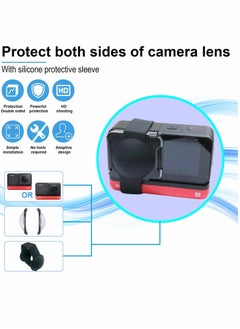 Y&D Dual Lens Guards for Insta360 One RS/ONE R, Sticky Panoramic Protection Cap Accessories, with Silicone Cover  - Image 3