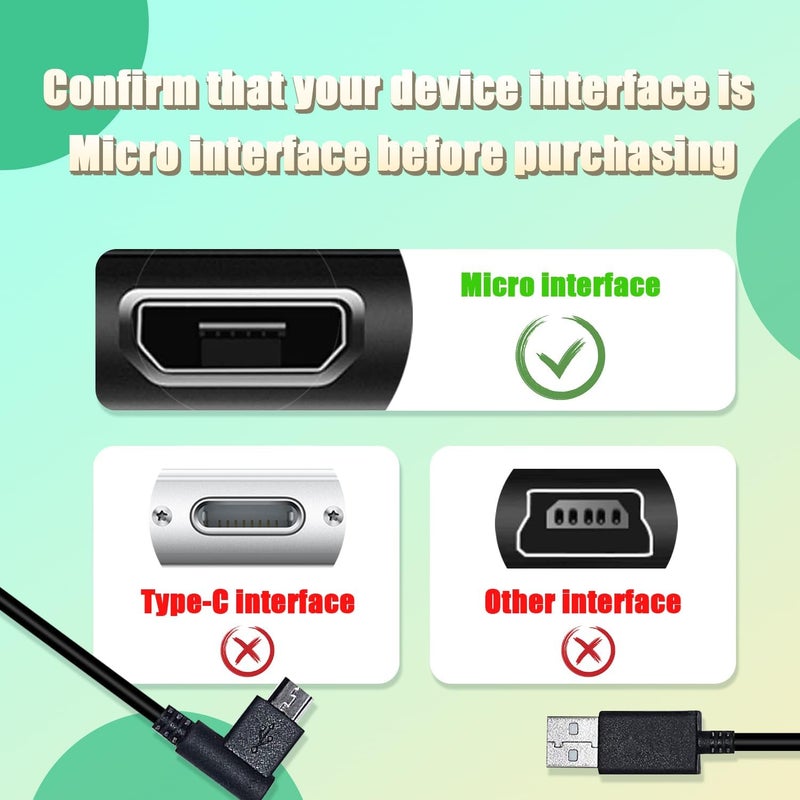 Adhiper Micro USB Charging Cable Replacement Data Sync Power Cord for Wacom Intuos Tablet, Drawing Tablet Cable for Wacom-Intuos CTL480 CTH480 CTH680 CTH690 & Wacom Bamboo CTL471 CTL671 CTL680 CTH470 - Image 3