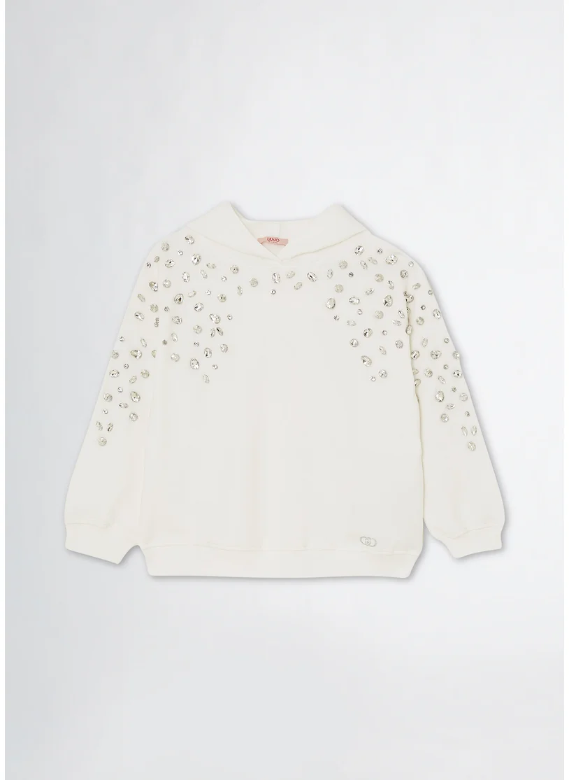Liu Jo Sweatshirt with Rhinestones
