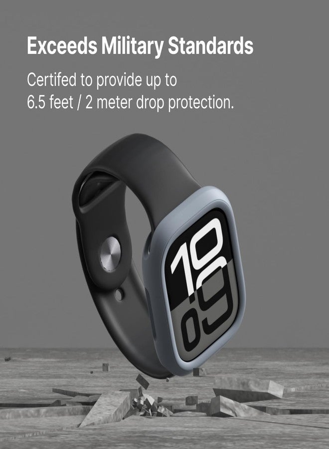 RhinoShield Bumper Case Compatible with Apple Watch Series 9/8 / 7 [41mm] | Slim Protective Cover - Lightweight and Shock Absorbent - Classic Black - Image 2