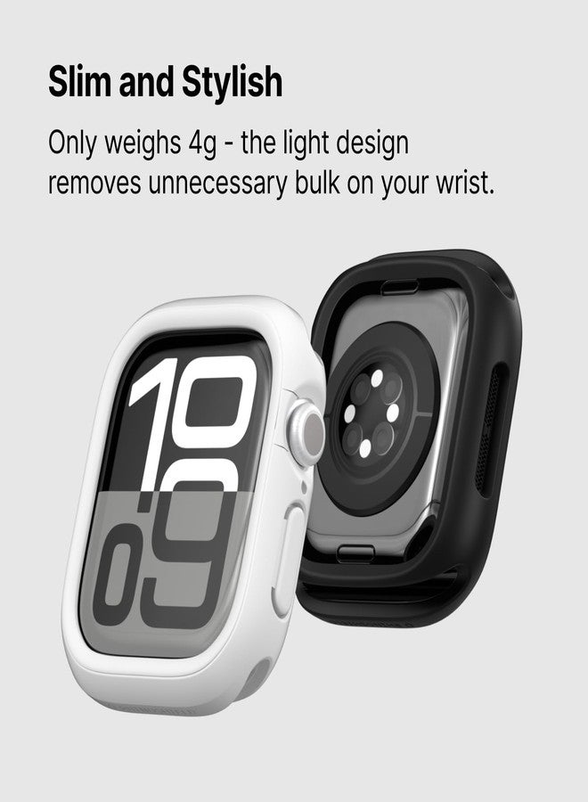 RhinoShield Bumper Case Compatible with Apple Watch Series 9/8 / 7 [41mm] | Slim Protective Cover - Lightweight and Shock Absorbent - Classic Black - Image 3